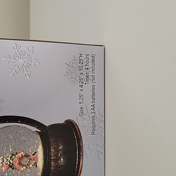 New 10.25" Gnome with tree hat and wreath glitter lantern Christmas is forever. - Picture 3 of 3